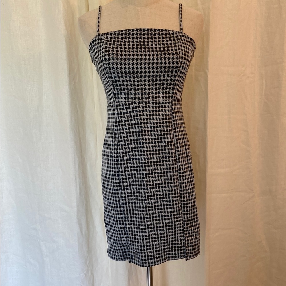 Altar’d State Ruth Houndstooth Mini Slip Dress